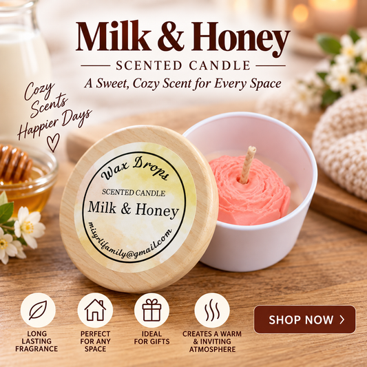 Handmade Scented Candle: Milk & Honey