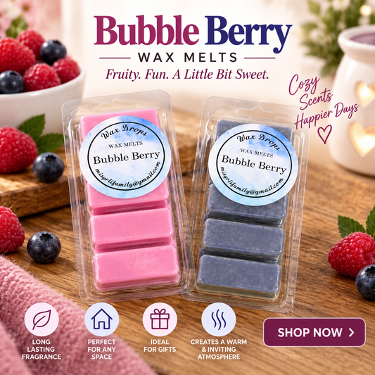 Handmade Wax Melts: Bubble Berry